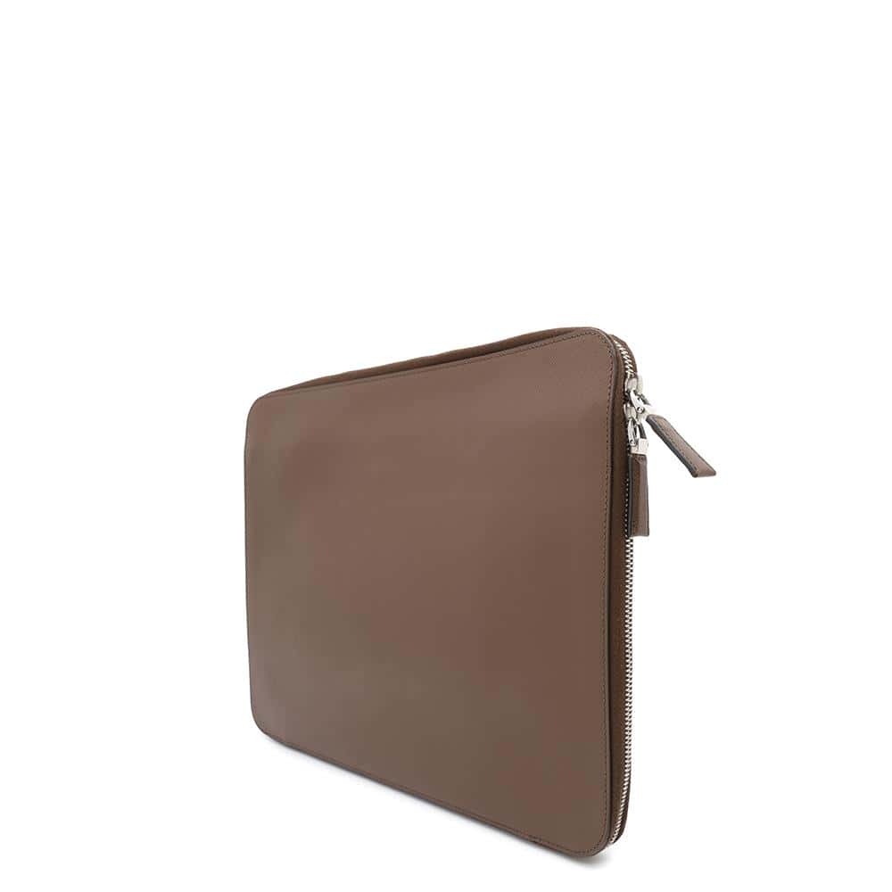 Prada Clutch Bag Saffiano Logo Leather Shoulder Business - Picture 2 of 12